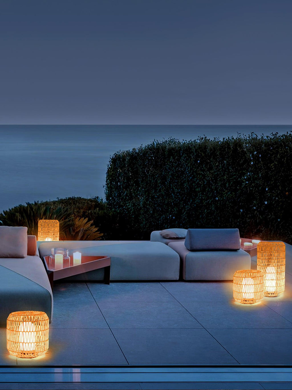 Elsenina Rattan Outdoor Light-Moonnatur