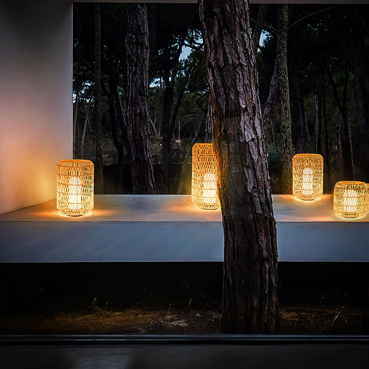 Elsenina Rattan Outdoor Light-Moonnatur