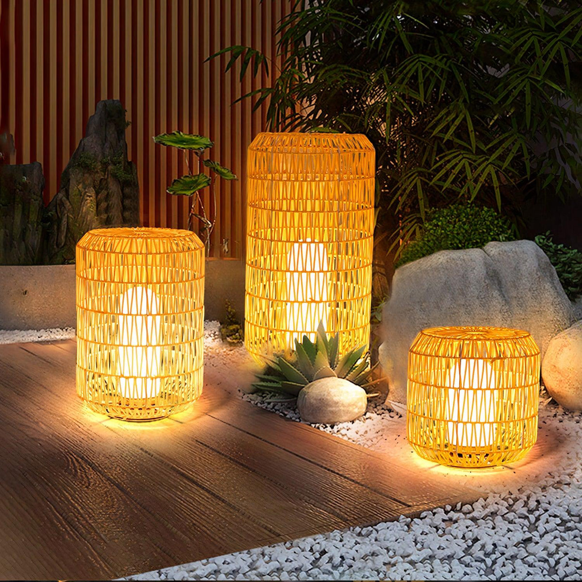 Elsenina Rattan Outdoor Light-Moonnatur