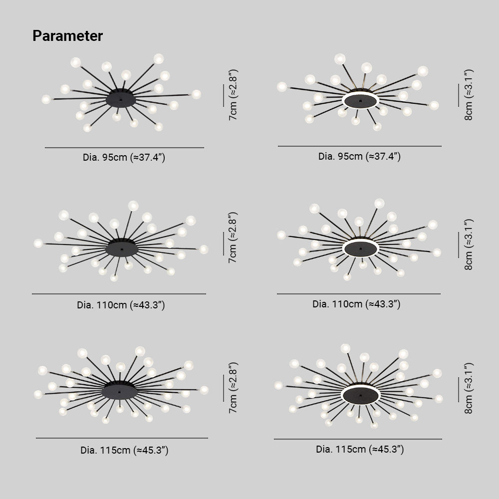 Redrenvale Glass Ceiling Light-Moonnatur