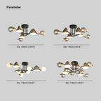 Pardenaelle Glass Ceiling Light-Moonnatur