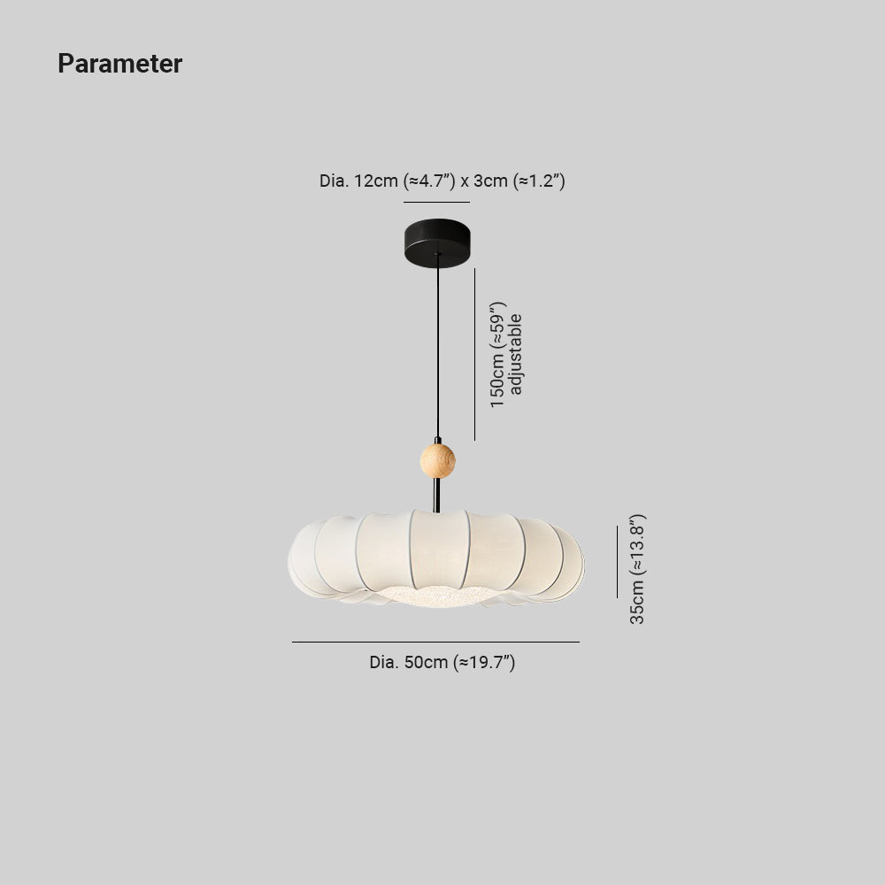 Tardenash Fabric Pendant Light-Moonnatur