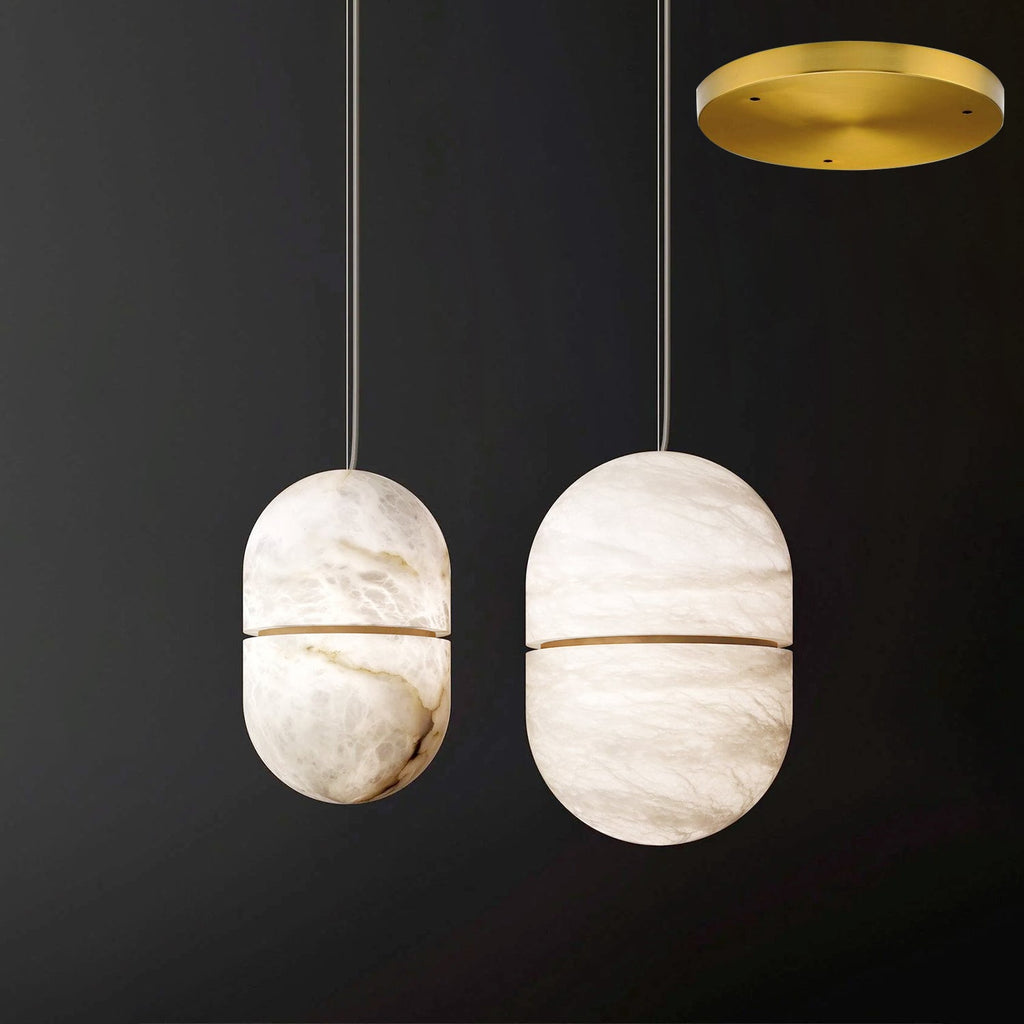 Harvenmere Alabaster Pendant Light-Moonnatur