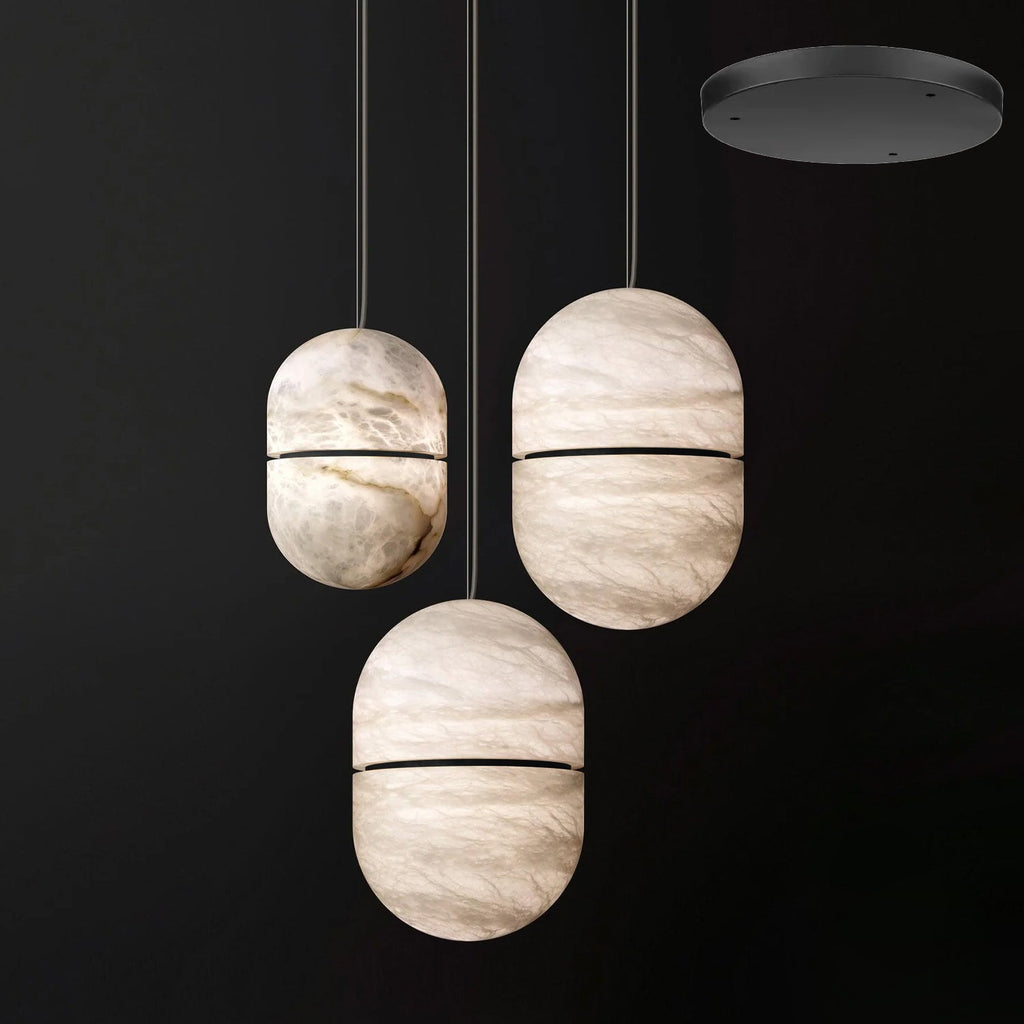 Harvenmere Alabaster Pendant Light-Moonnatur