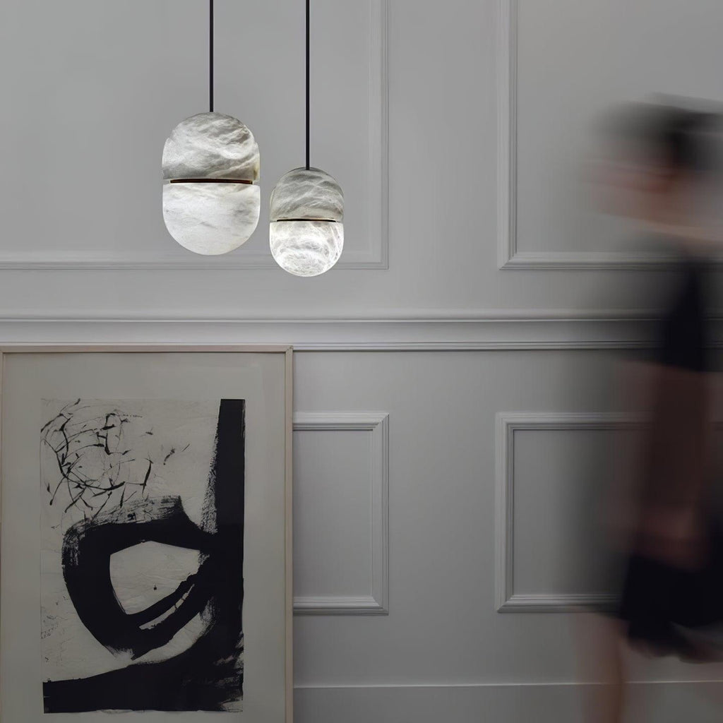 Harvenmere Alabaster Pendant Light-Moonnatur