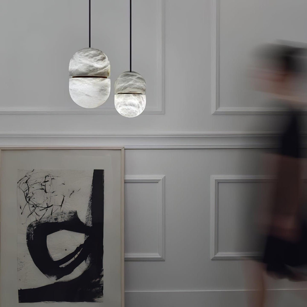 Harvenmere Alabaster Pendant Light-Moonnatur