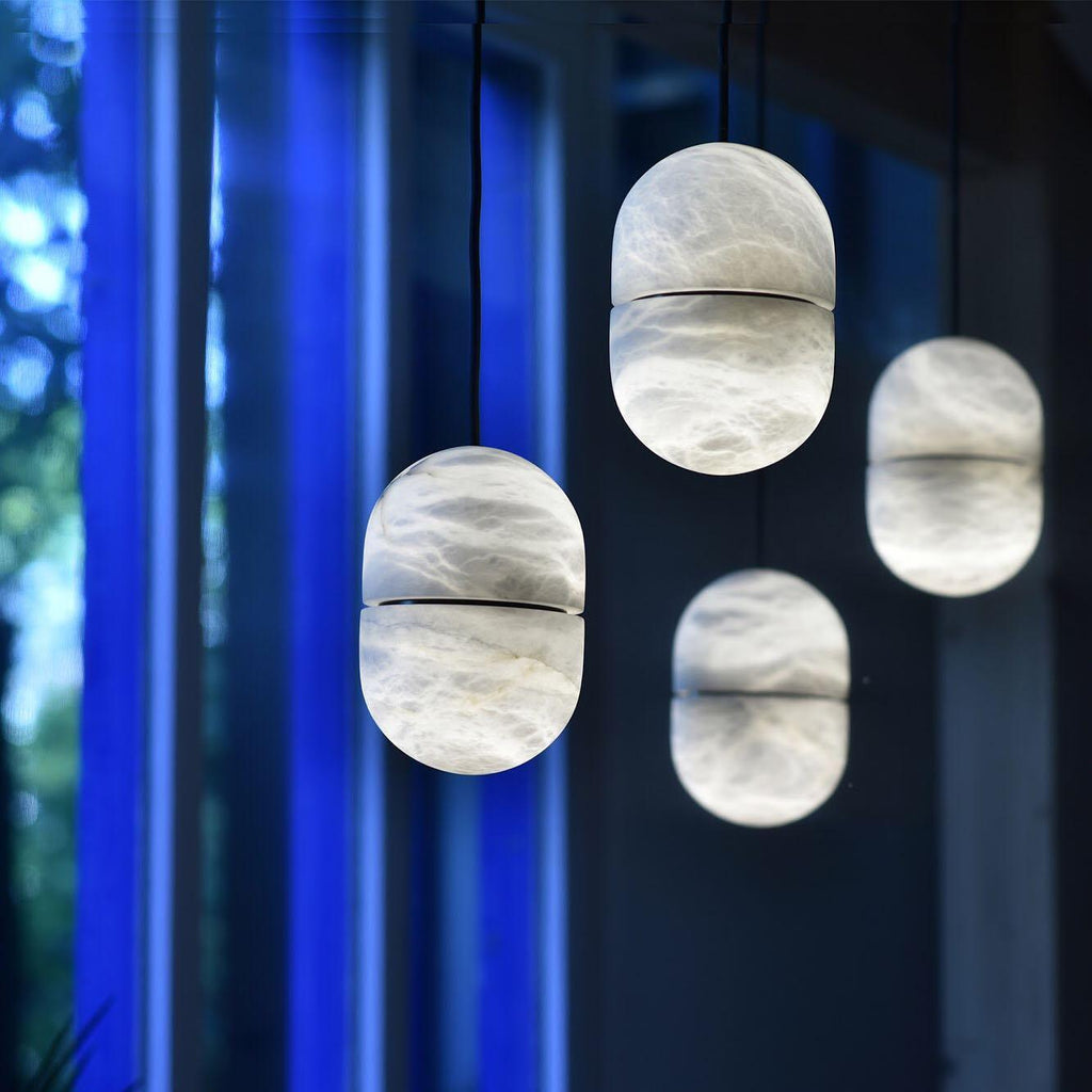 Harvenmere Alabaster Pendant Light-Moonnatur