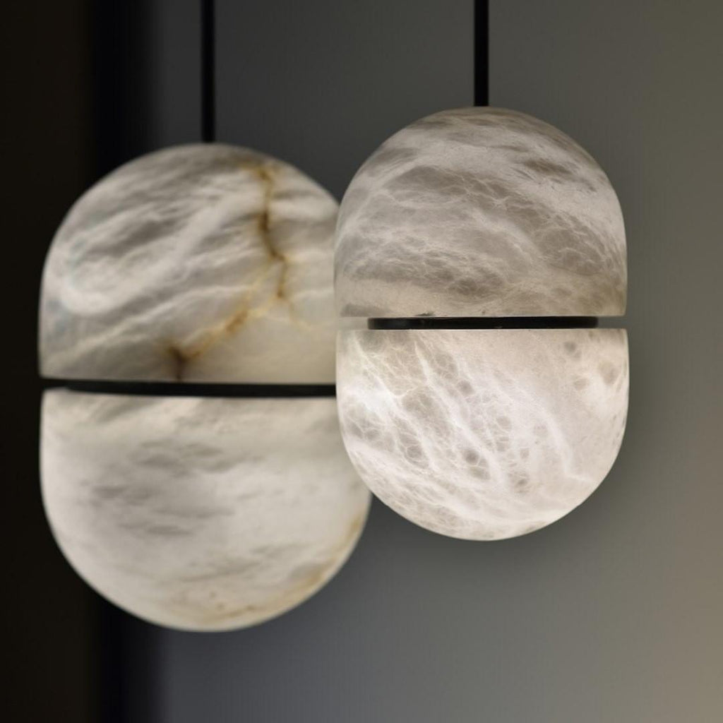 Harvenmere Alabaster Pendant Light-Moonnatur