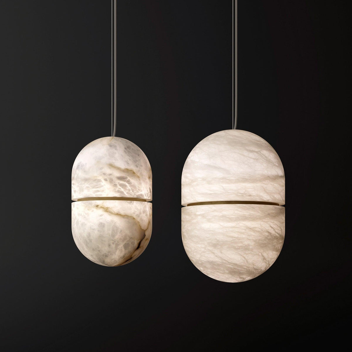 Harvenmere Alabaster Pendant Light-Moonnatur