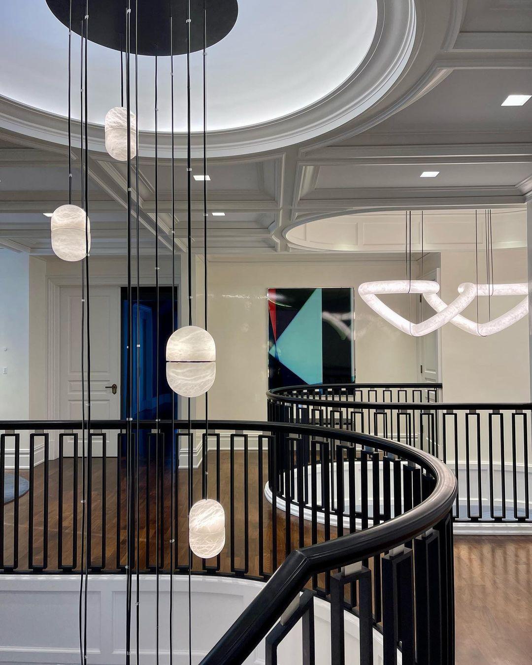Harvenmere Alabaster Pendant Light-Moonnatur