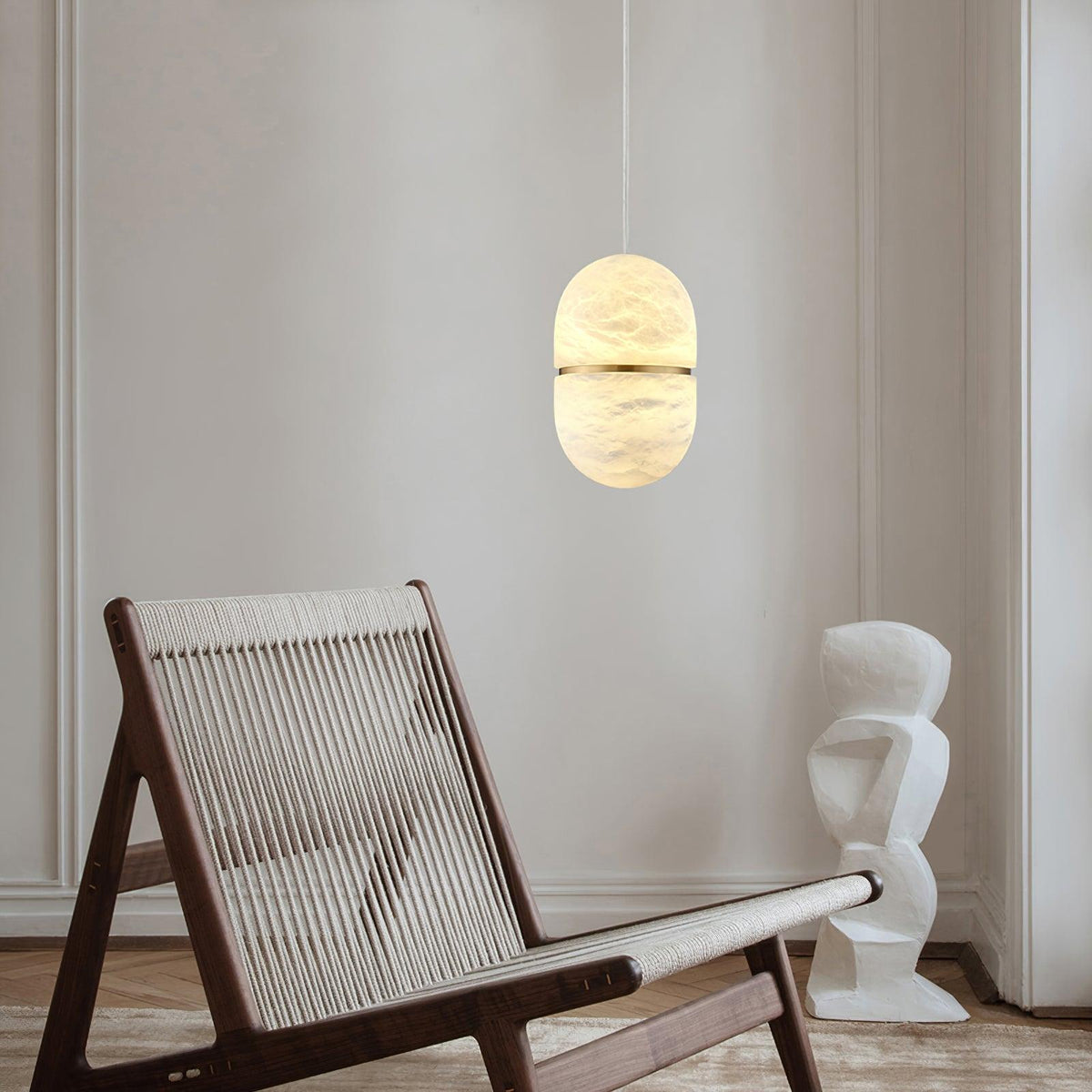 Harvenmere Alabaster Pendant Light-Moonnatur