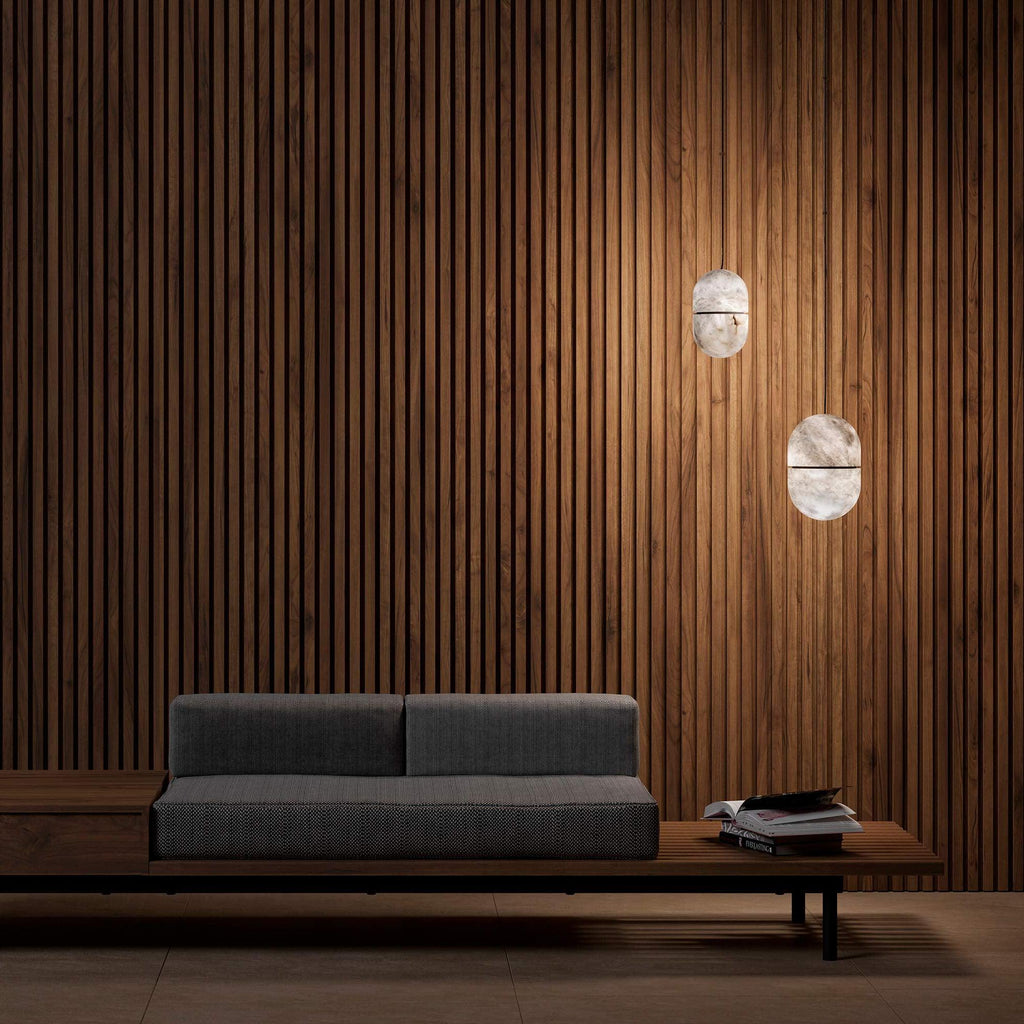 Harvenmere Alabaster Pendant Light-Moonnatur