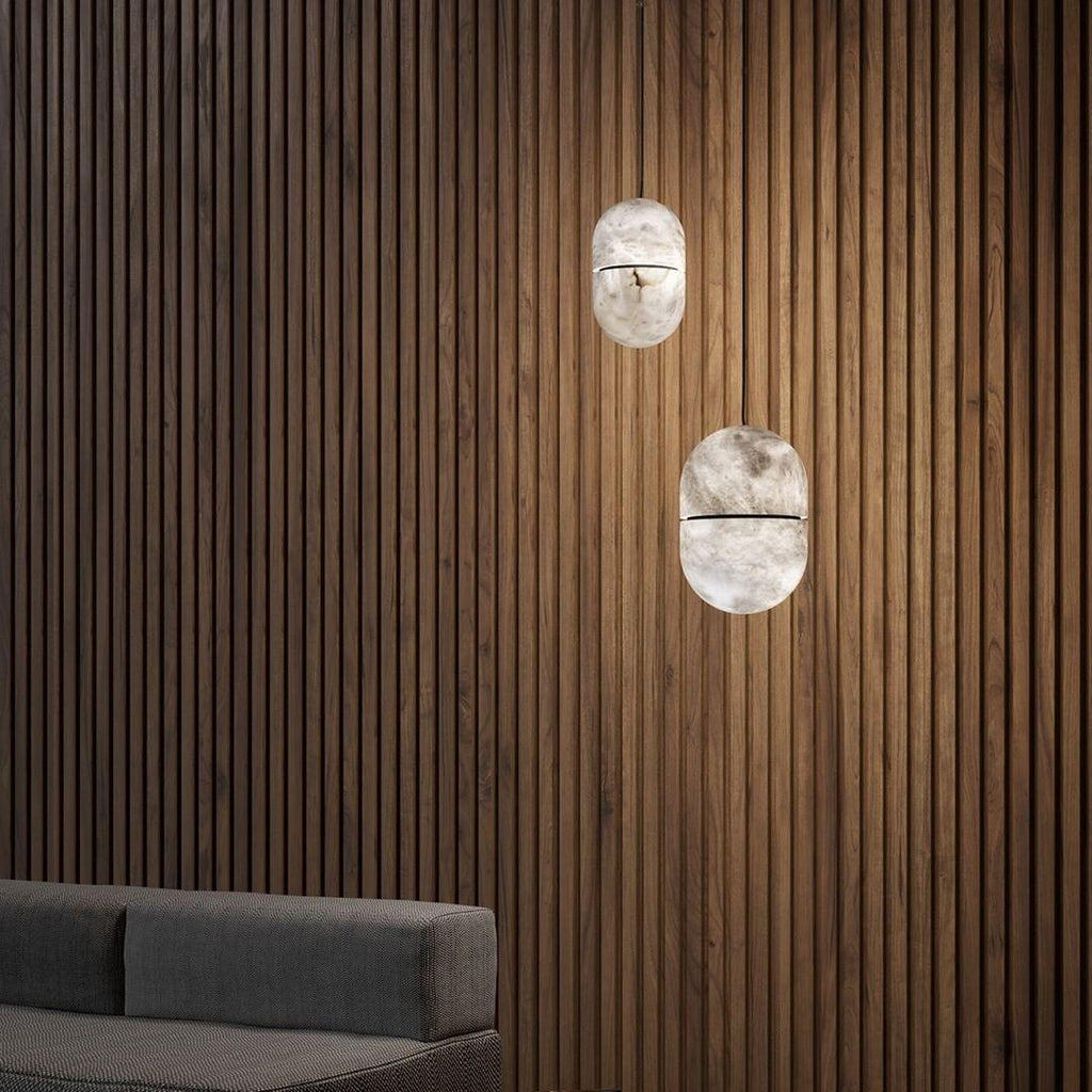 Harvenmere Alabaster Pendant Light-Moonnatur