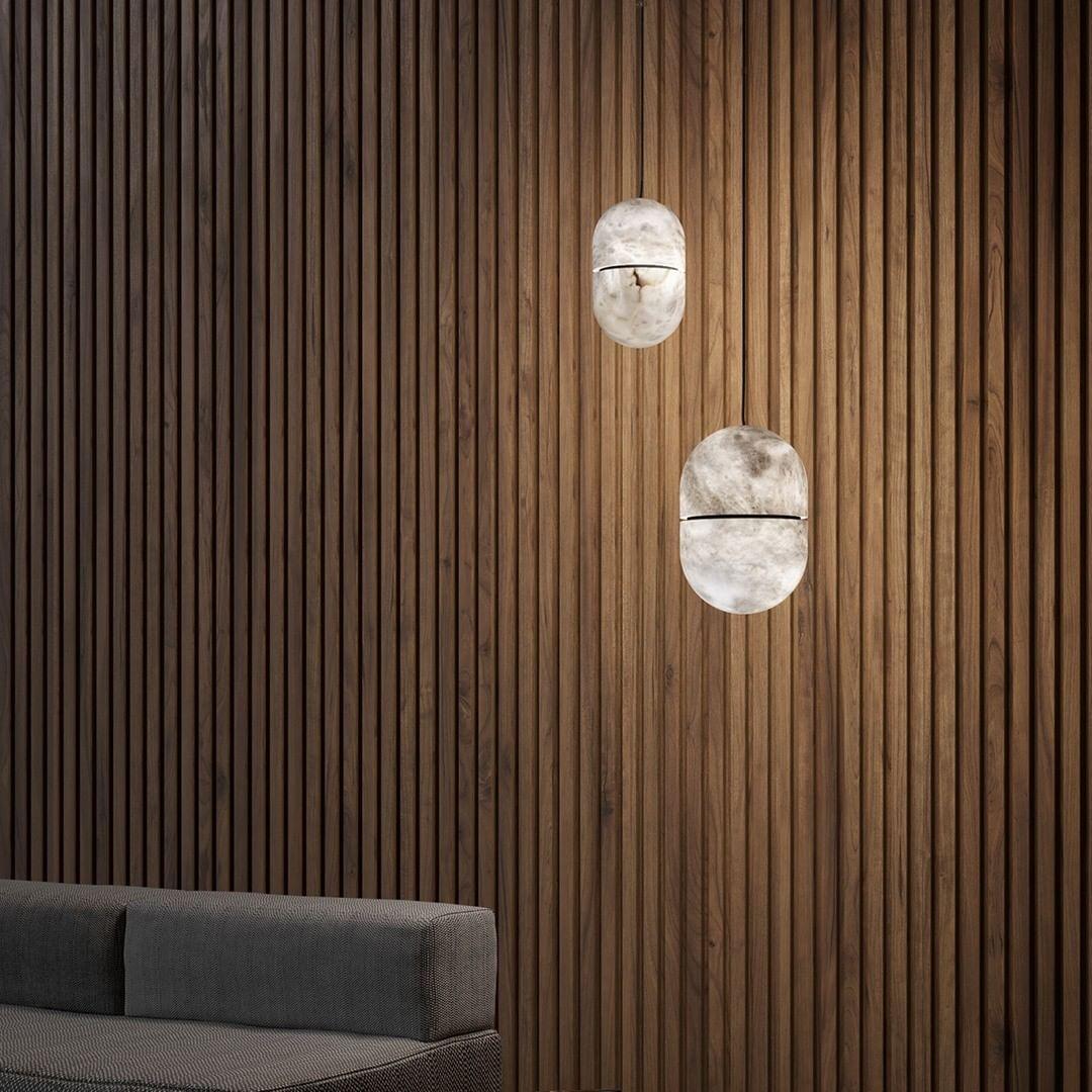 Harvenmere Alabaster Pendant Light-Moonnatur