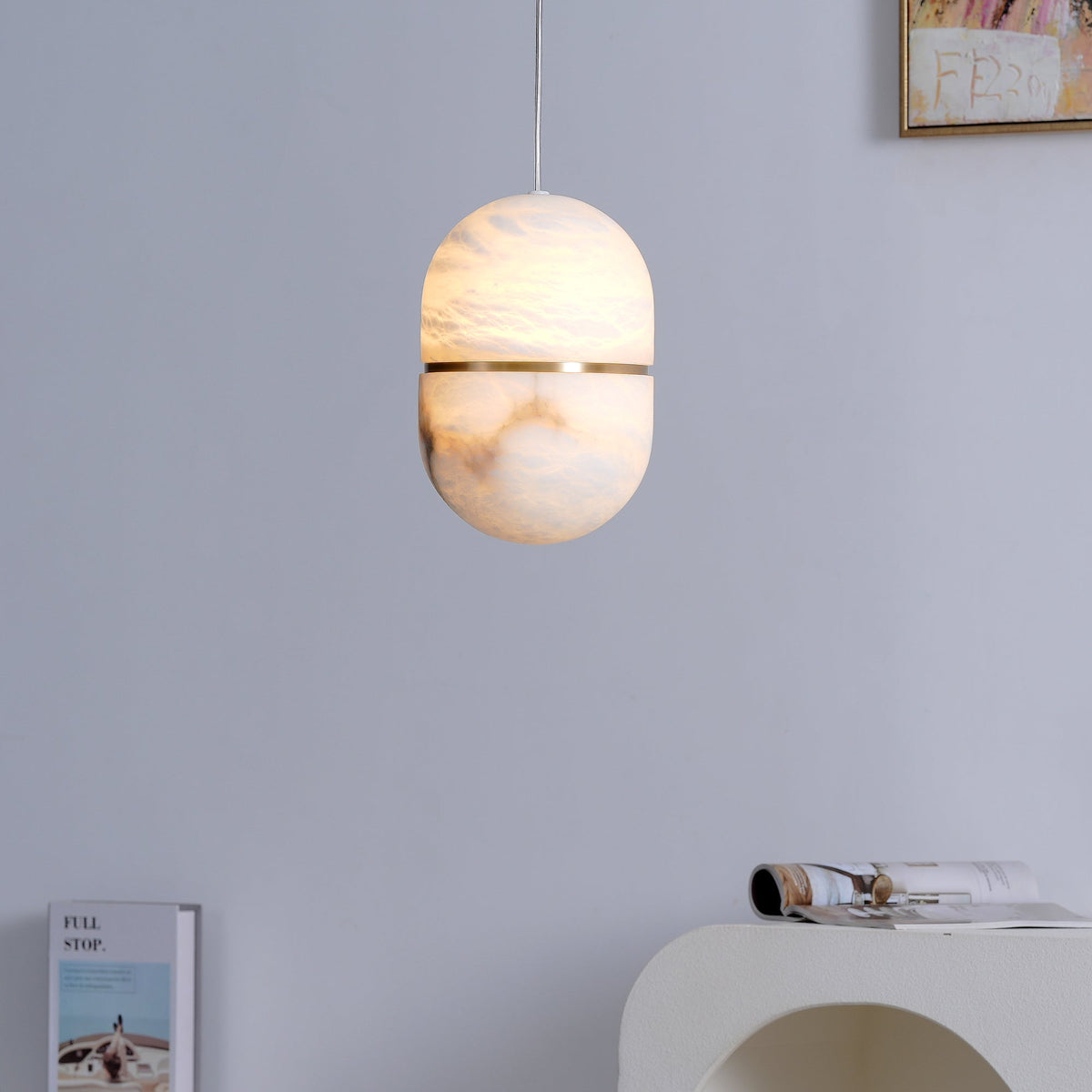 Harvenmere Alabaster Pendant Light-Moonnatur