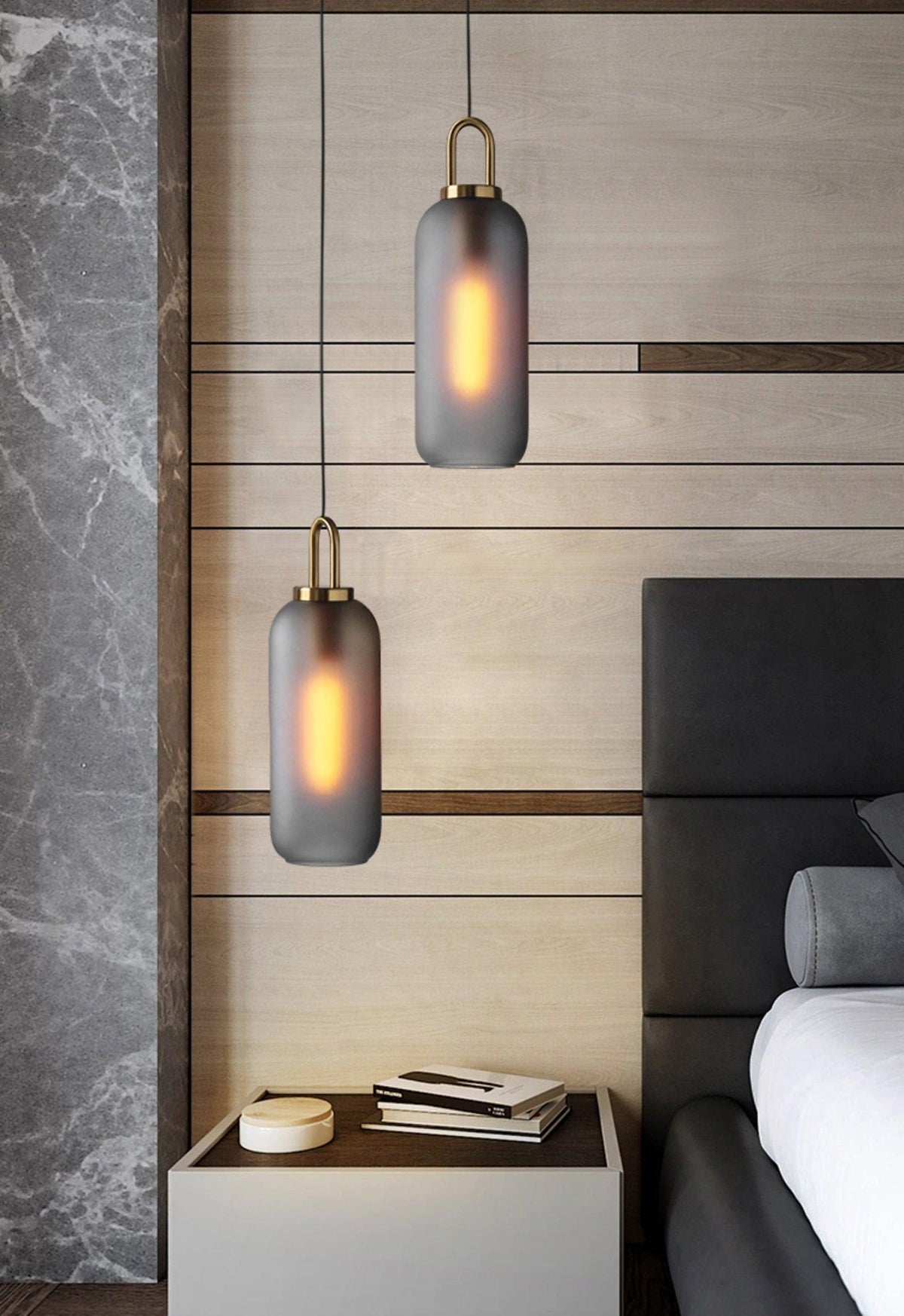 Lyrenina Glass Pendant Light-Moonnatur