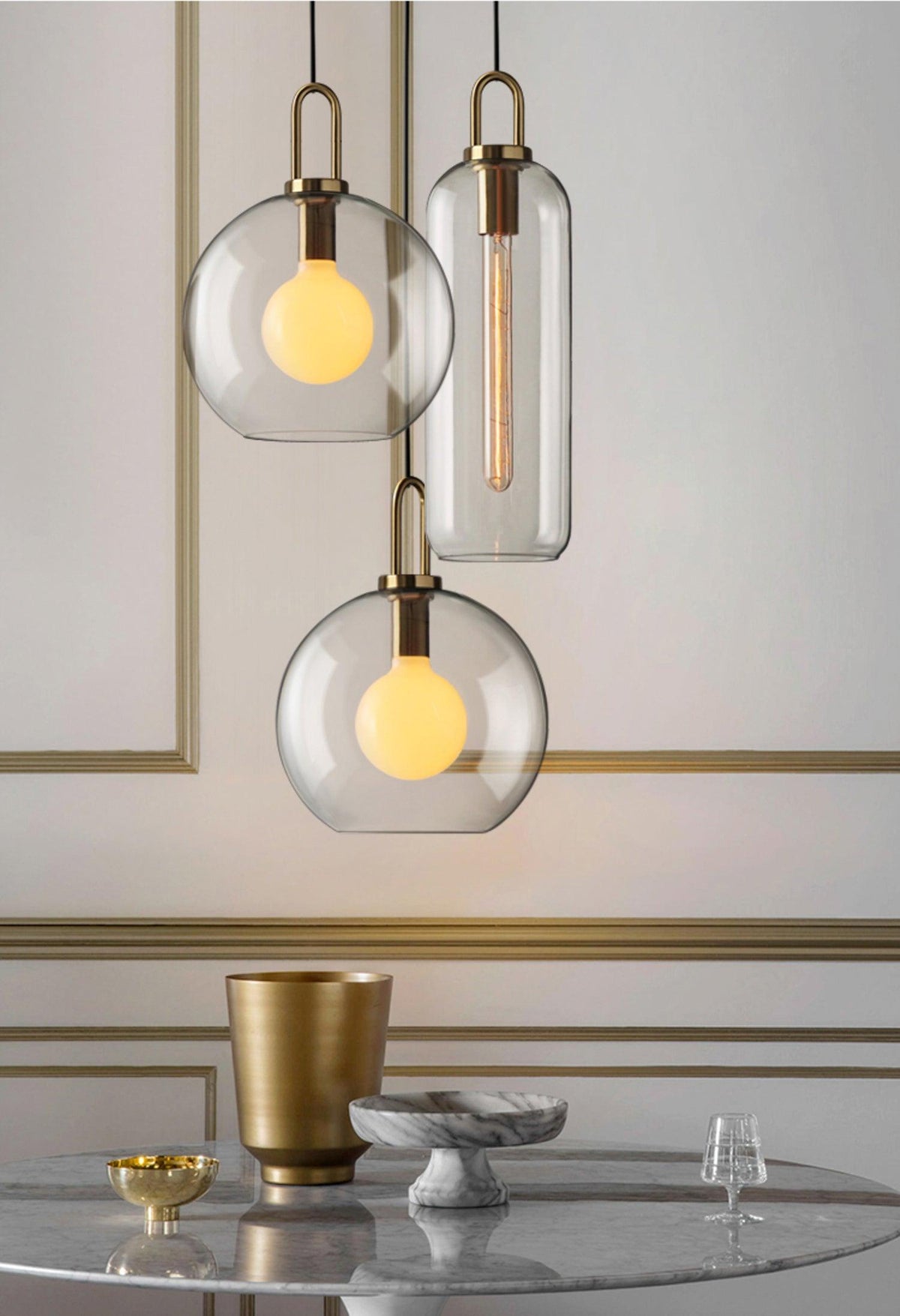 Lyrenina Glass Pendant Light-Moonnatur