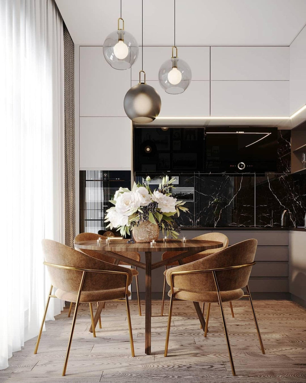 Lyrenina Glass Pendant Light-Moonnatur