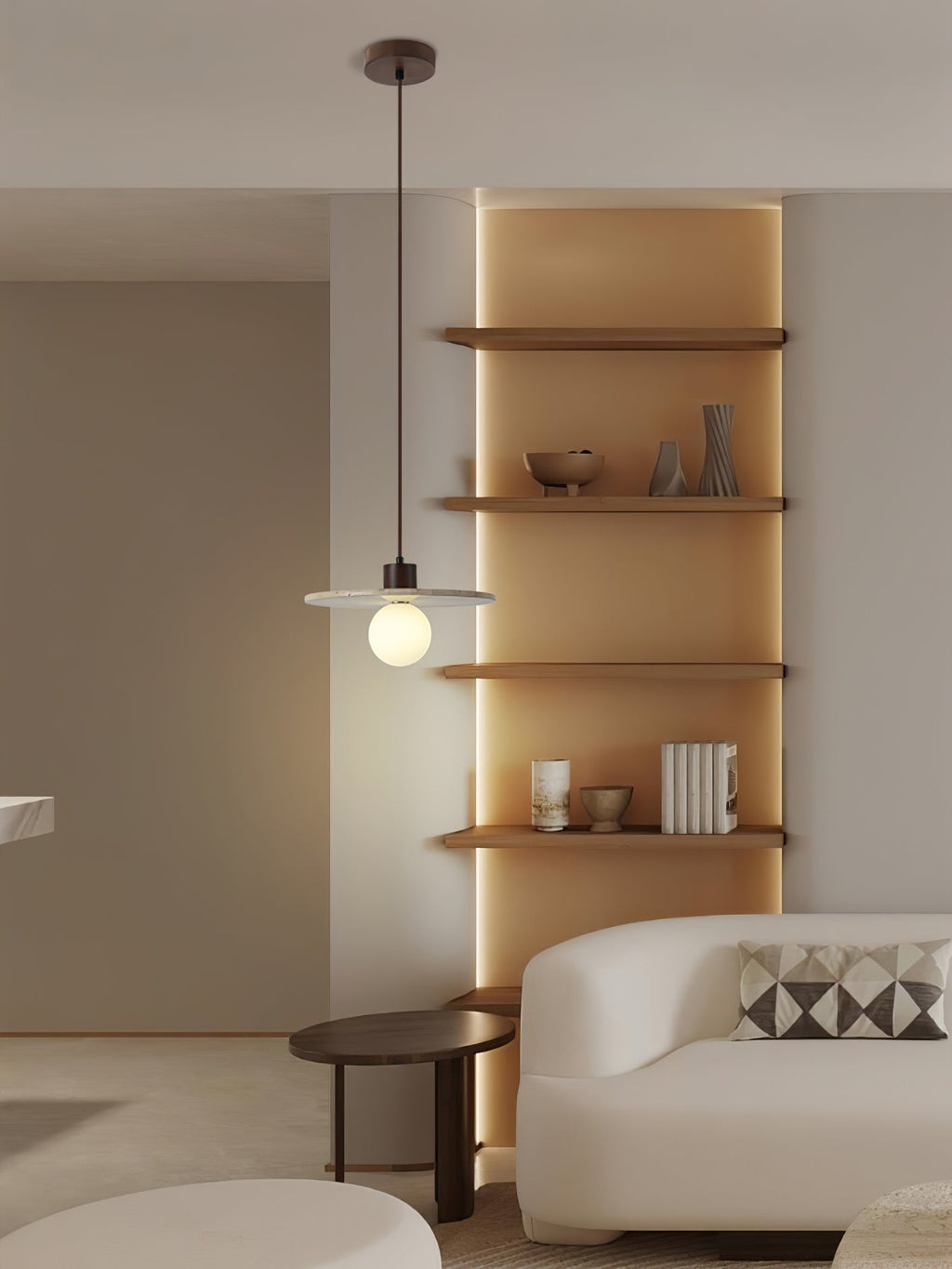 Whitencove Travertine Pendant Light-Moonnatur