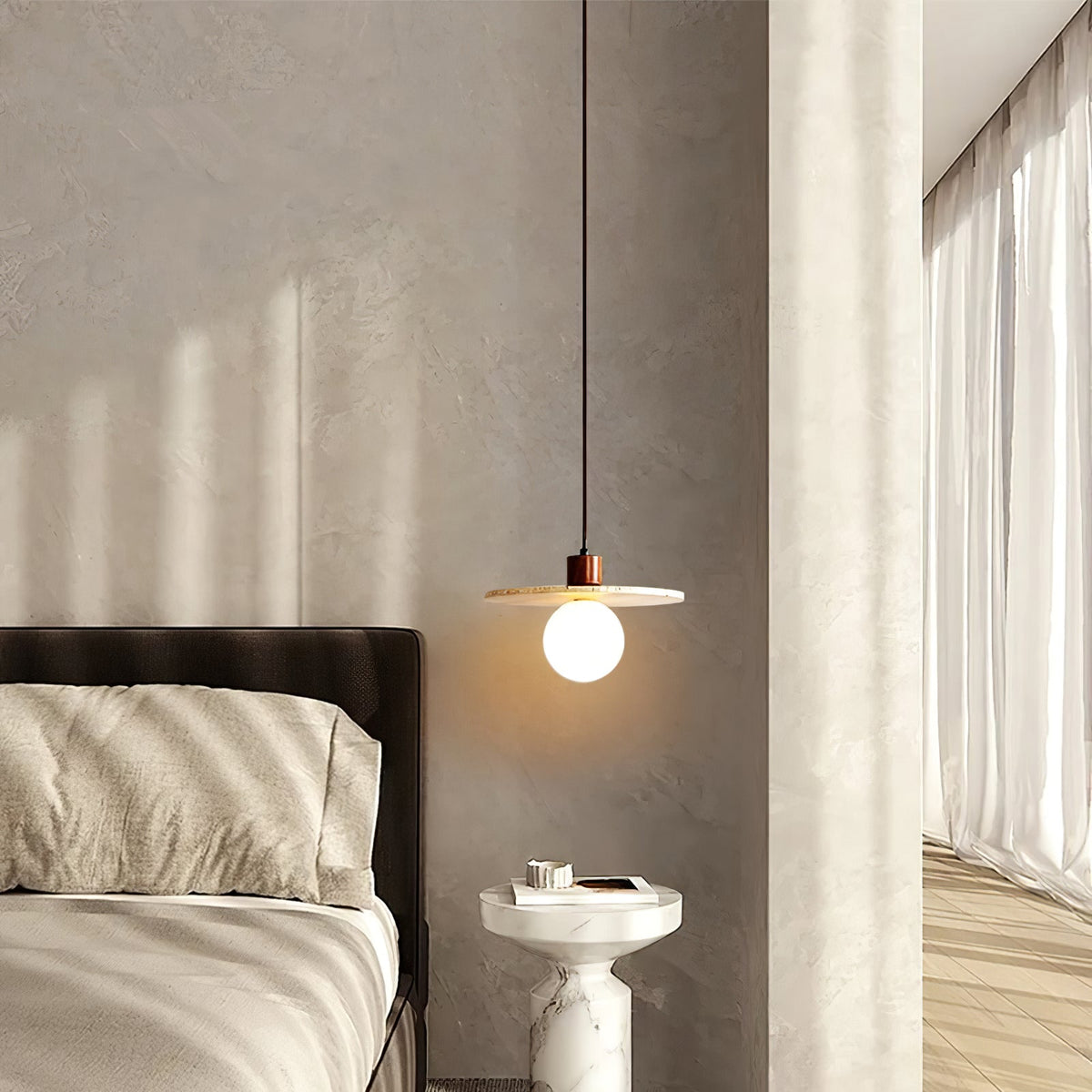 Whitencove Travertine Pendant Light-Moonnatur