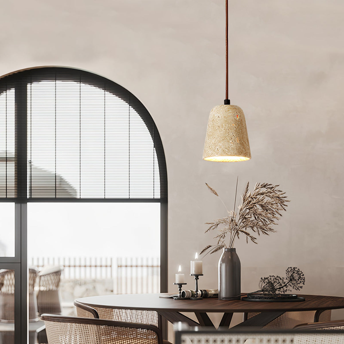 Whitencove Travertine Pendant Light-Moonnatur