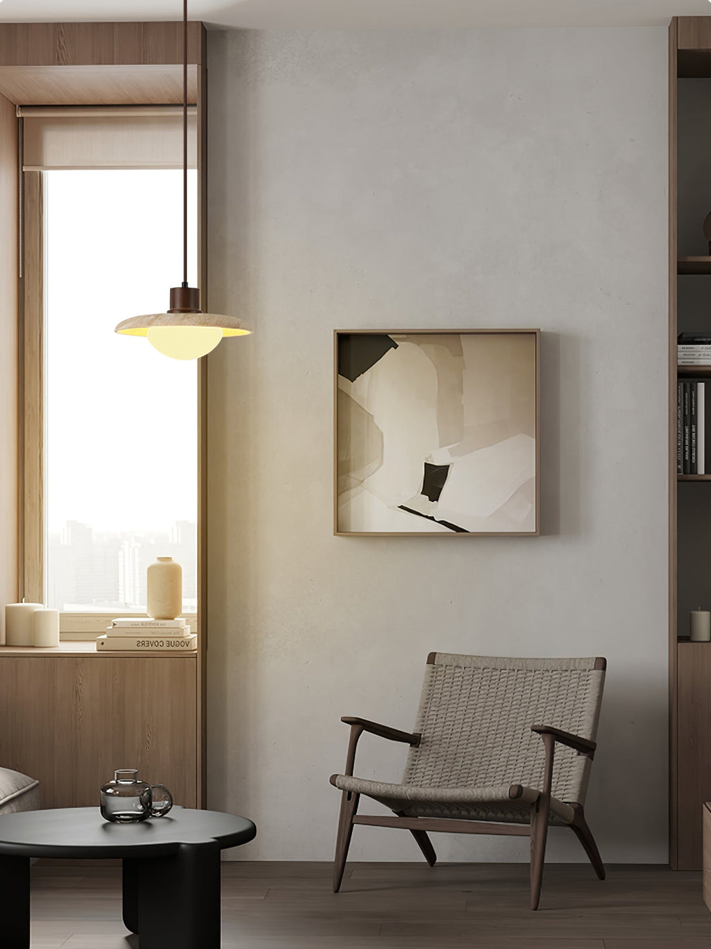 Whitencove Travertine Pendant Light-Moonnatur