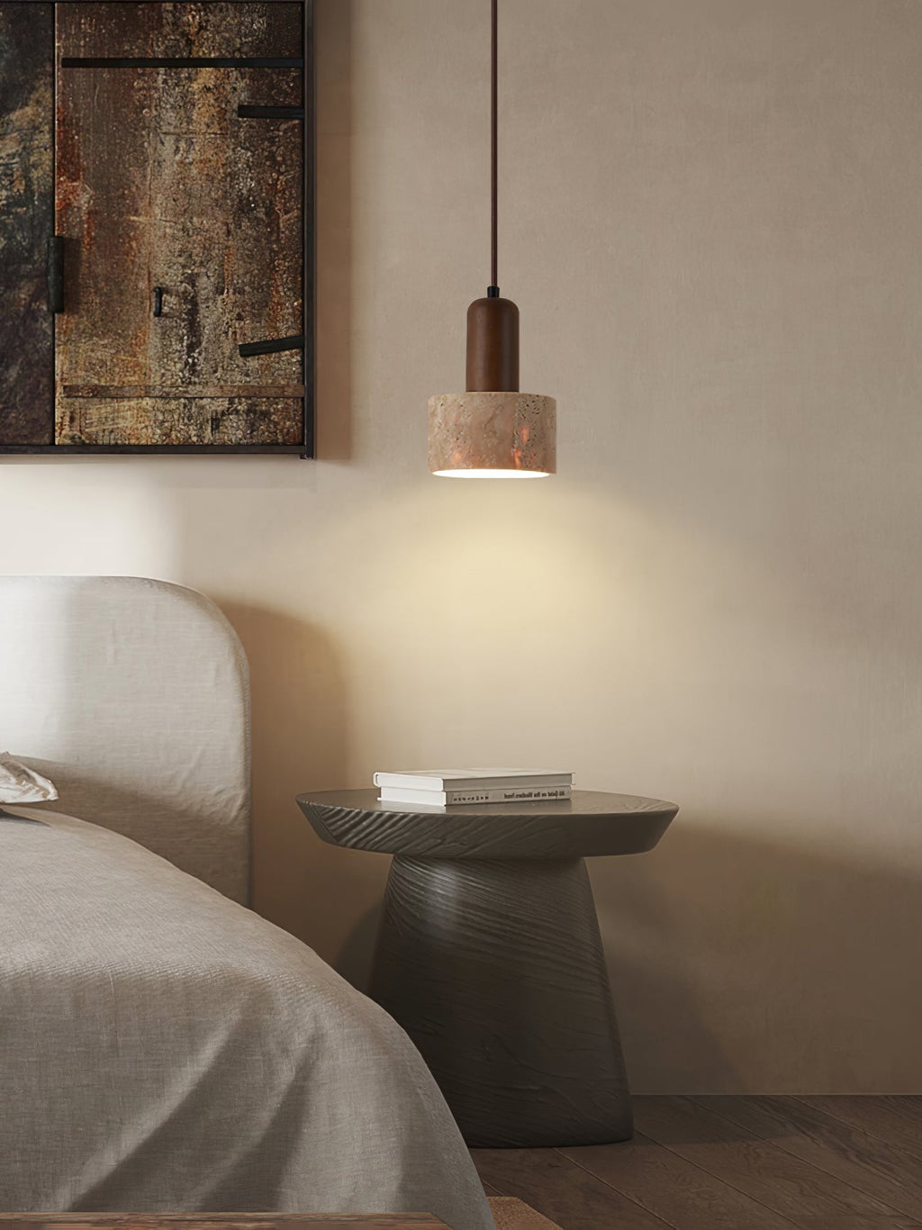Whitencove Travertine Pendant Light-Moonnatur