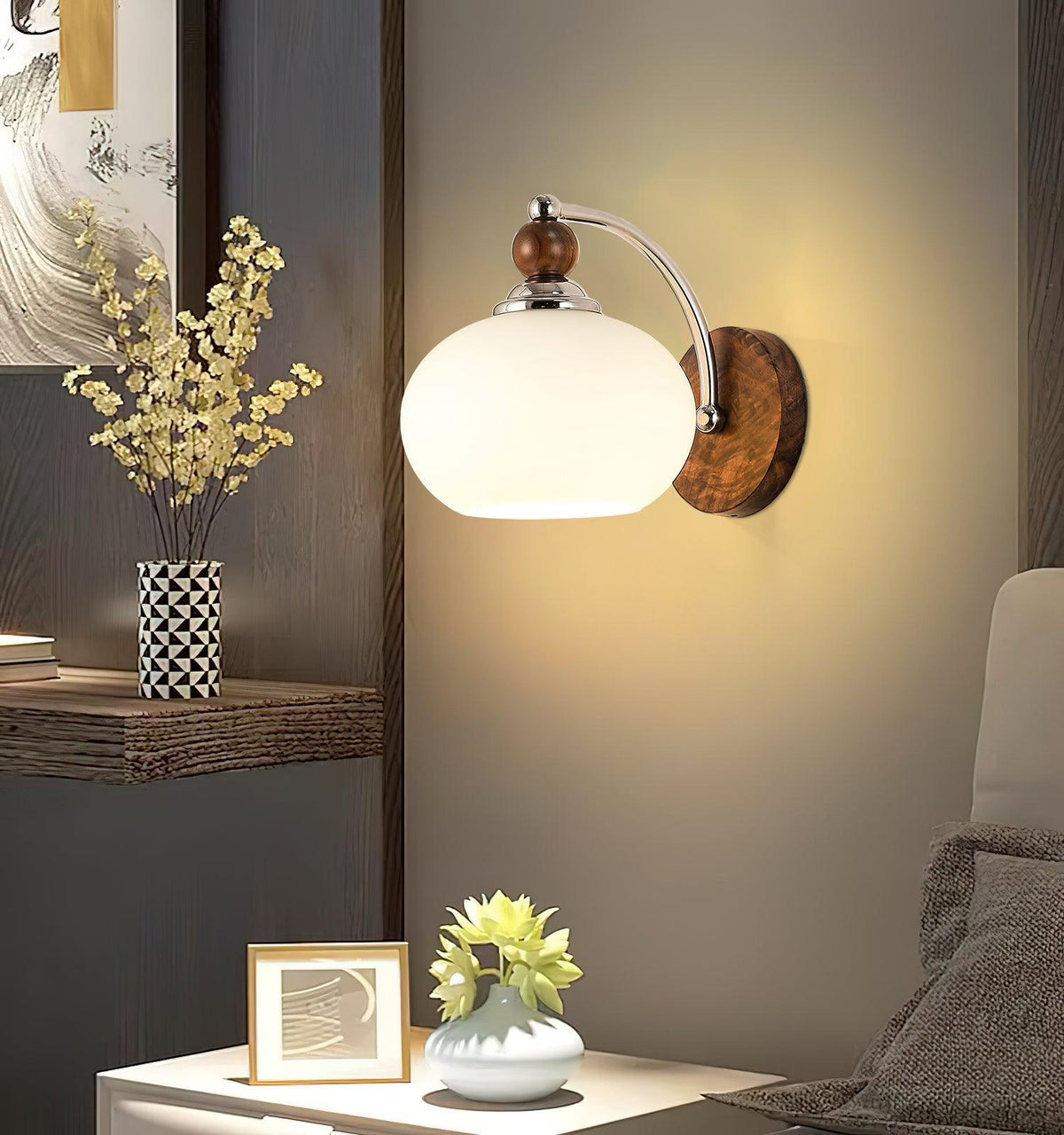Tarenlyn Walnut Wall Light-Moonnatur