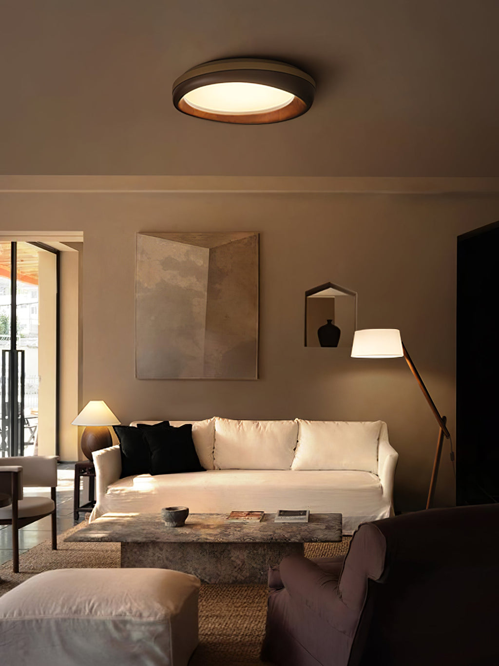 Rosera Wood Ceiling Light-Moonnatur