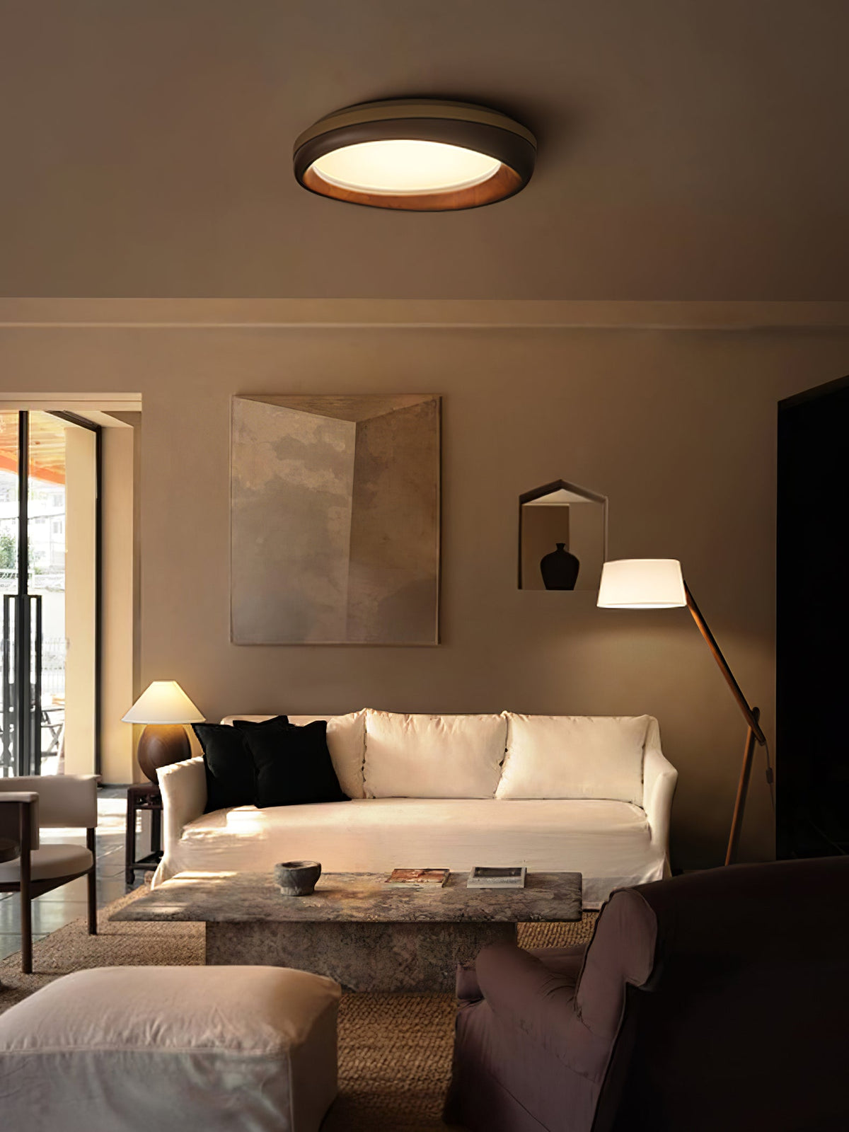 Rosera Wood Ceiling Light-Moonnatur