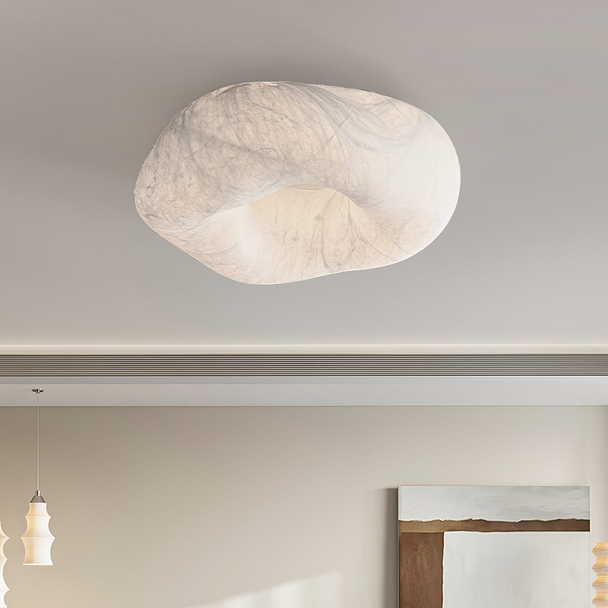 Xelmira Silk Ceiling Lamp-Moonnatur