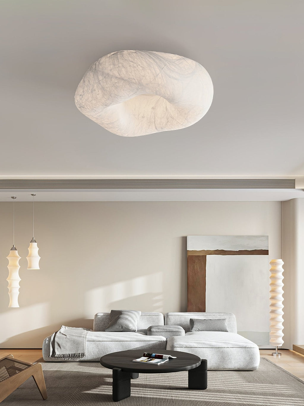 Xelmira Silk Ceiling Lamp-Moonnatur