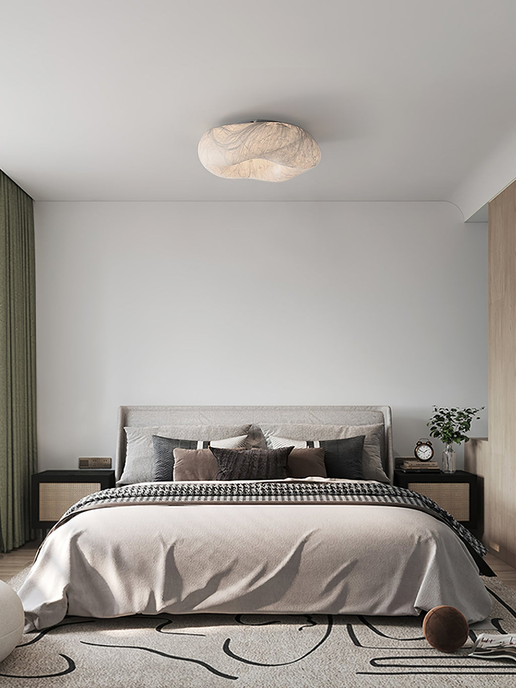 Xelmira Silk Ceiling Lamp-Moonnatur