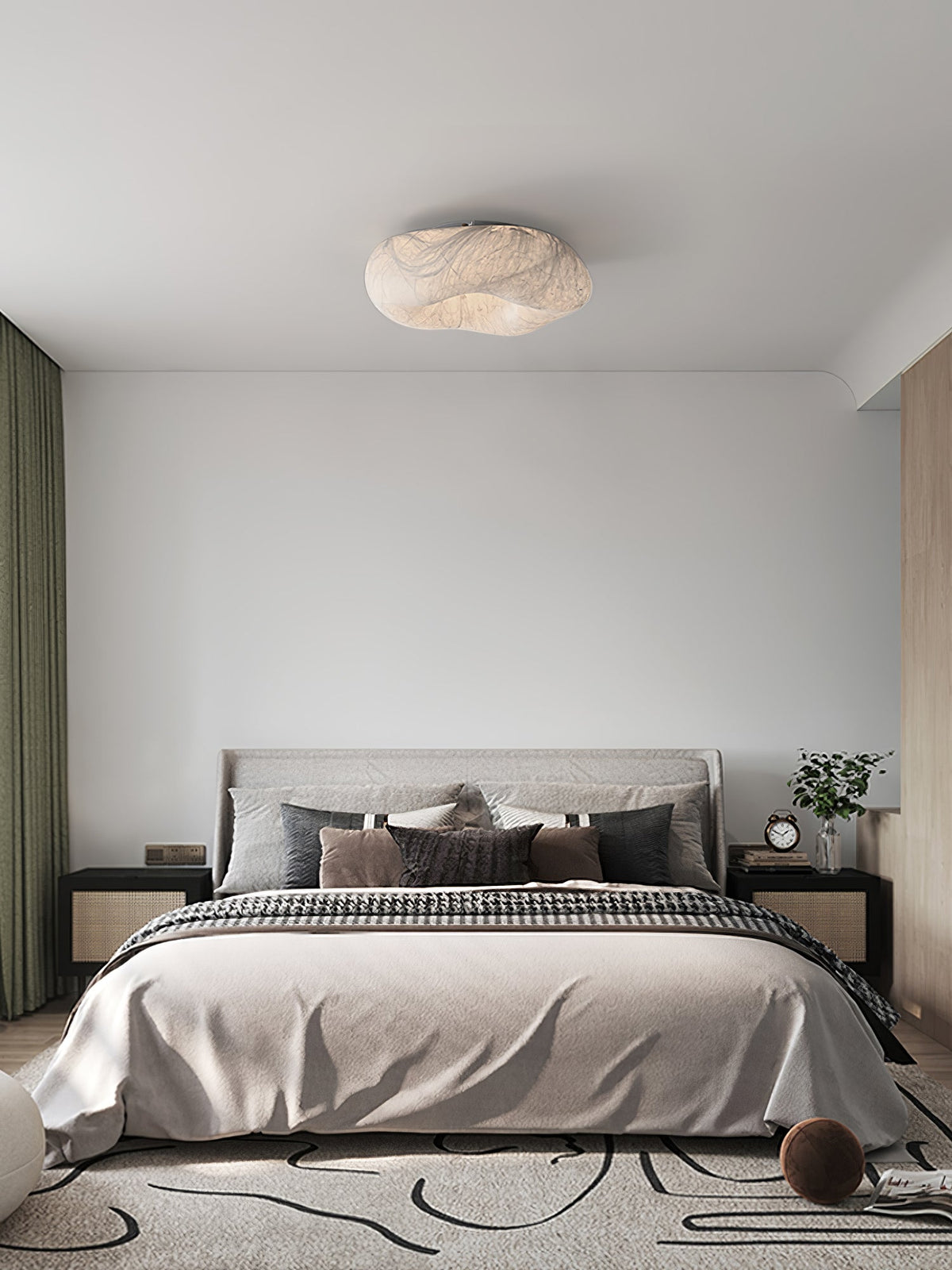 Xelmira Silk Ceiling Lamp-Moonnatur