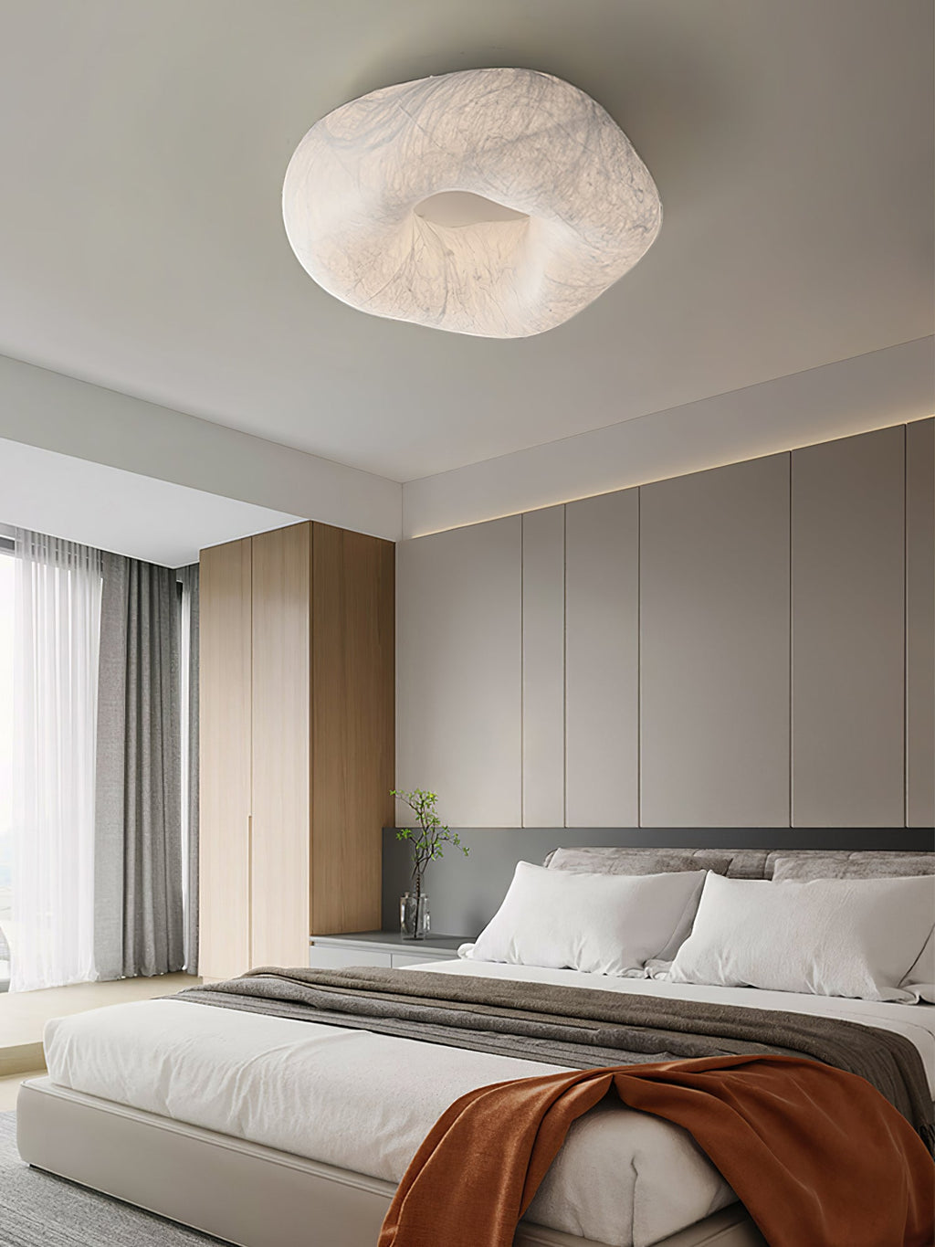 Xelmira Silk Ceiling Lamp-Moonnatur