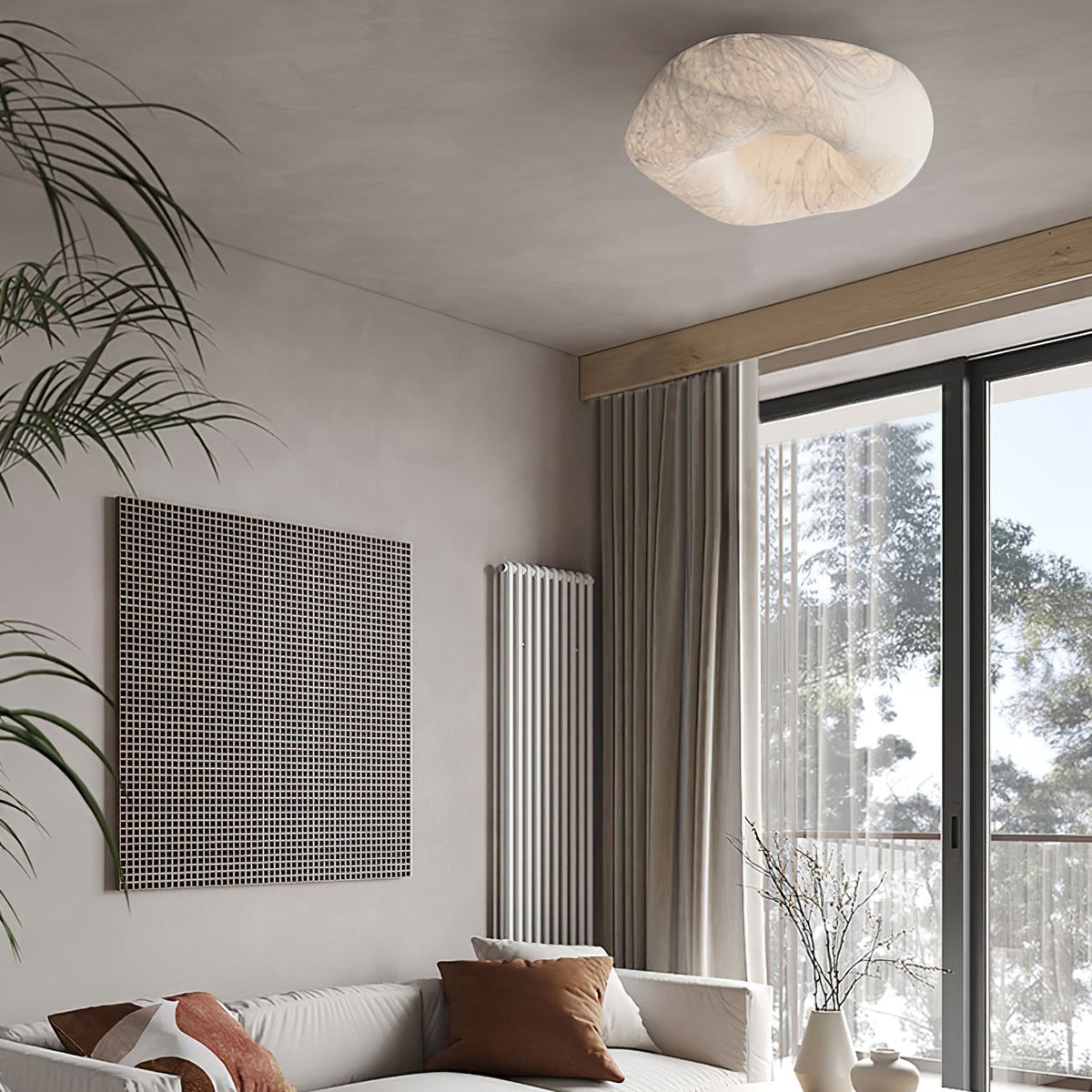 Xelmira Silk Ceiling Lamp-Moonnatur
