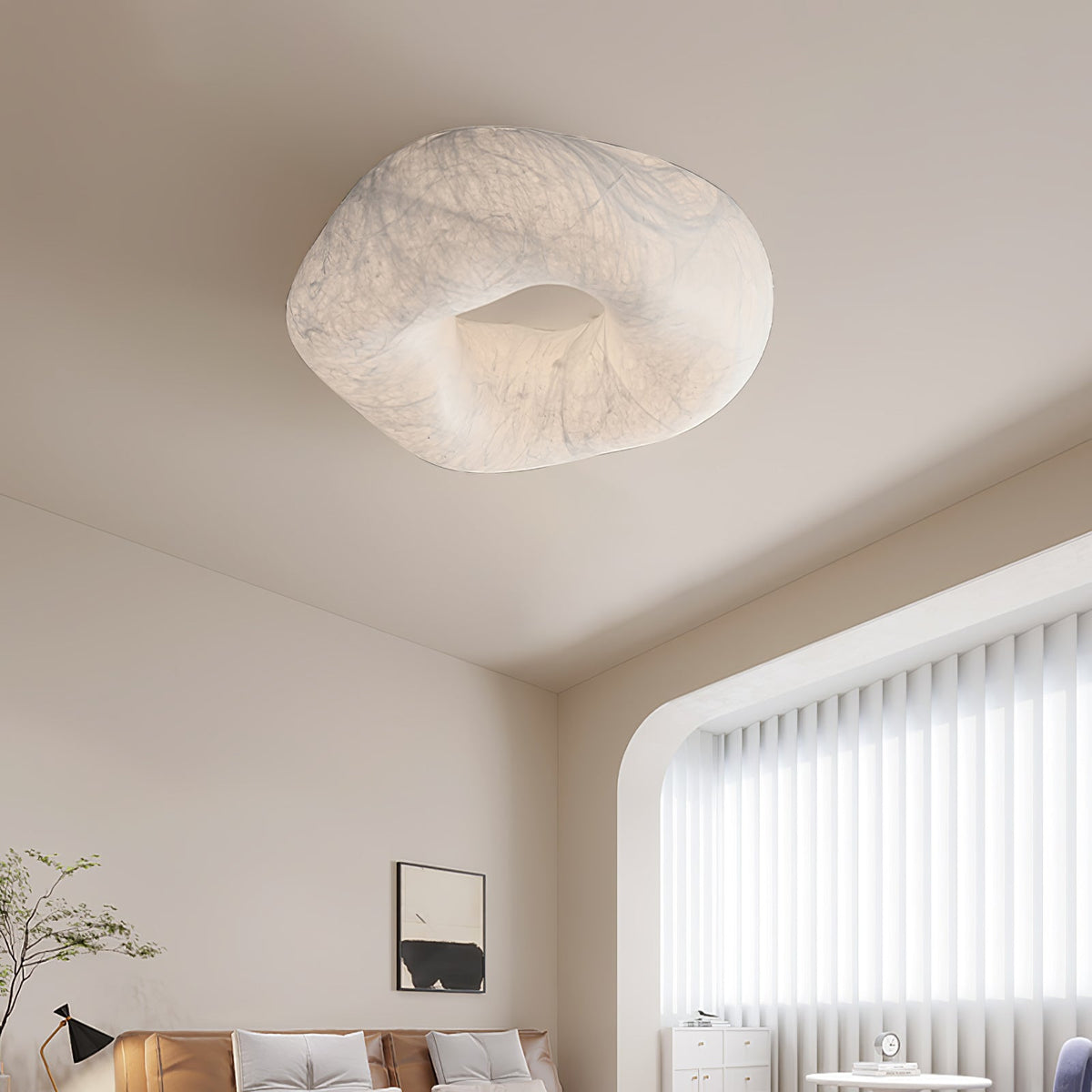 Xelmira Silk Ceiling Lamp-Moonnatur