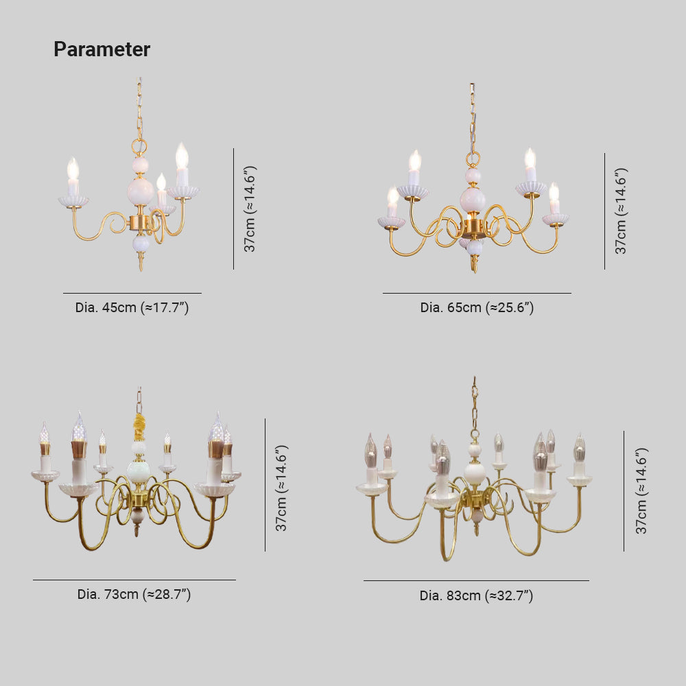 Hatherdale Ceramic Chandelier-Moonnatur
