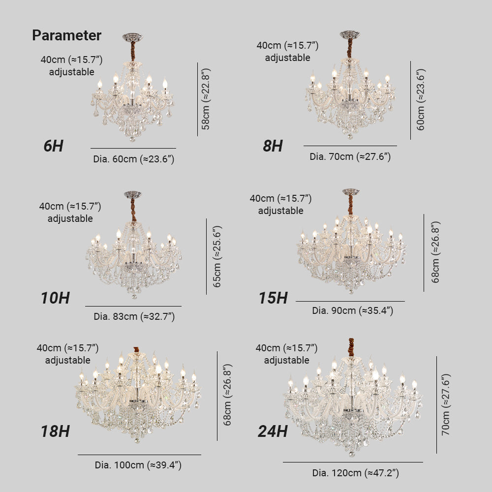 Lathenaria Crystal Chandelier-Moonnatur