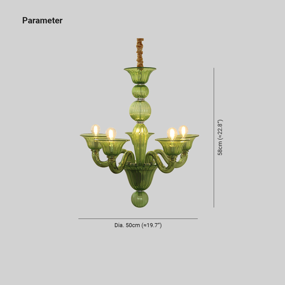 Marvenis Glass Chandelier-Moonnatur