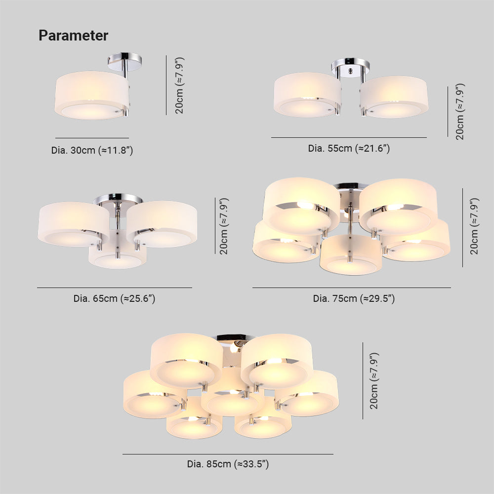 Meldenonna Glass Ceiling Light-Moonnatur