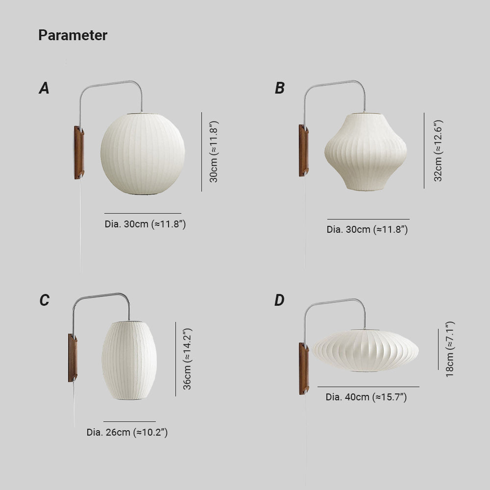 Mardenina Artificial Silk Wall Light-Moonnatur