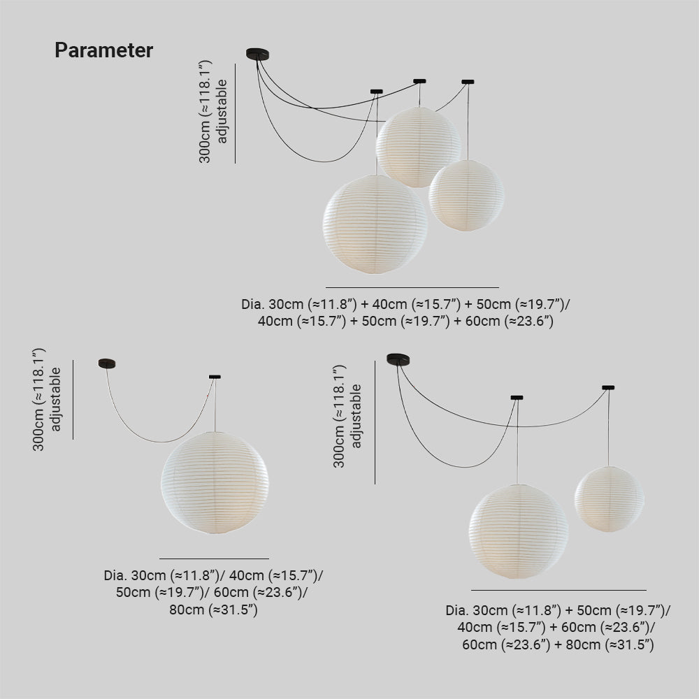 Harvenfern Paper Pendant Light-Moonnatur
