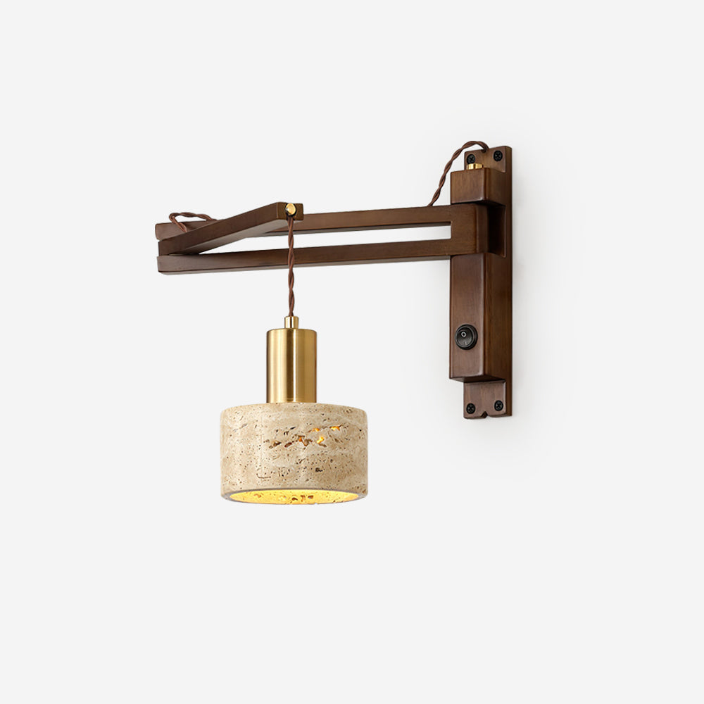 Hatherfield Travertine Wall Light-Moonnatur
