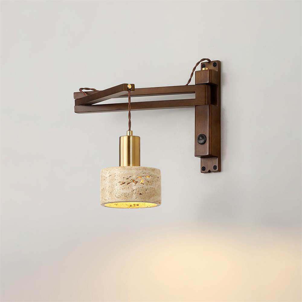 Hatherfield Travertine Wall Light-Moonnatur