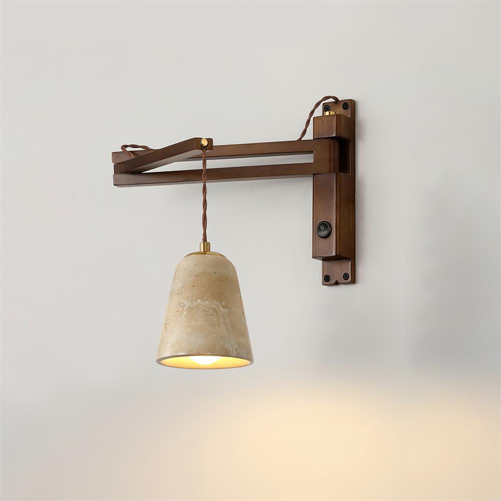 Hatherfield Travertine Wall Light-Moonnatur
