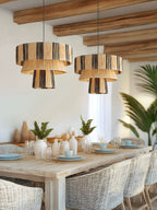 Rovenoria Raffia Pendant Light-Moonnatur