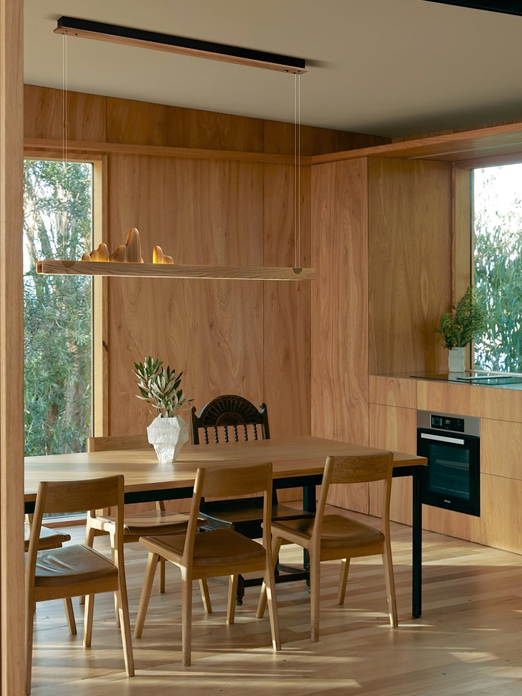 Pardenaria Wood Pendant Light-Moonnatur