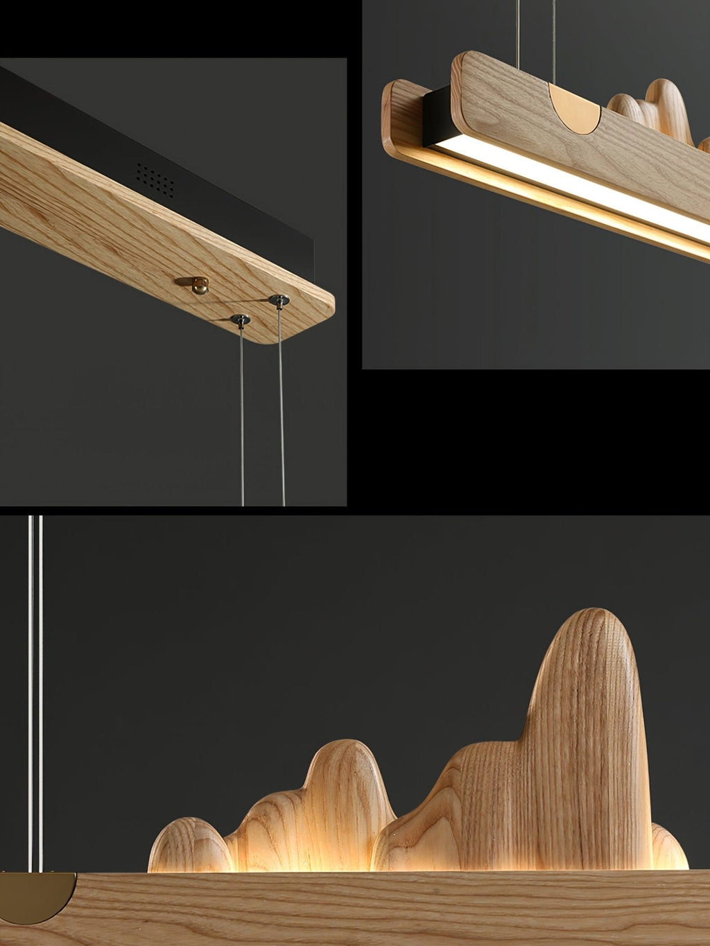 Pardenaria Wood Pendant Light-Moonnatur