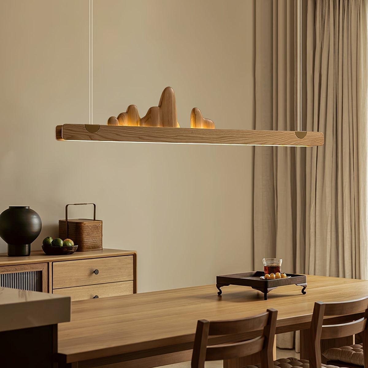 Pardenaria Wood Pendant Light-Moonnatur